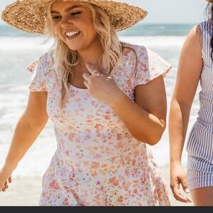 Floral Pink Swim Dress